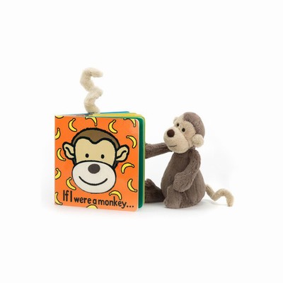 Jellycat If I Were A Monkey and Bashful Monkey Small Australia | 608749BOJ